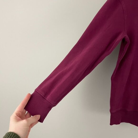 Burberry Brit Maroon Red Cotton 1/4 Zip Pullover Sweater Men's Size Small - Picture 5 of 6